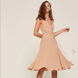 Reformation Temple Dress in Buff Size XL